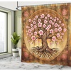 image:imageAmbesonne Western Shower Curtain Country Theme Hand Drawn Illustration of American Wild West Desert with Cowboys Cloth Fabric Bathroom Decor Set with Hooks 69 W x 75 L Umber CreamGinger Orange Pale Pink