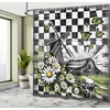 image:imageAmbesonne Western Shower Curtain Country Theme Hand Drawn Illustration of American Wild West Desert with Cowboys Cloth Fabric Bathroom Decor Set with Hooks 69 W x 75 L Umber CreamOff White Charcoal Grey
