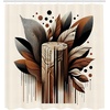 image:imageAmbesonne Western Shower Curtain Country Theme Hand Drawn Illustration of American Wild West Desert with Cowboys Cloth Fabric Bathroom Decor Set with Hooks 69 W x 75 L Umber CreamCinnamon Beige Black