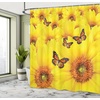 image:imageAmbesonne Western Shower Curtain Country Theme Hand Drawn Illustration of American Wild West Desert with Cowboys Cloth Fabric Bathroom Decor Set with Hooks 69 W x 75 L Umber CreamMarigold Yellow