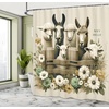 image:imageAmbesonne Western Shower Curtain Country Theme Hand Drawn Illustration of American Wild West Desert with Cowboys Cloth Fabric Bathroom Decor Set with Hooks 69 W x 75 L Umber CreamCamel Eggshell Pale Green