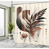 image:imageAmbesonne Western Shower Curtain Country Theme Hand Drawn Illustration of American Wild West Desert with Cowboys Cloth Fabric Bathroom Decor Set with Hooks 69 W x 75 L Umber CreamBeige Umber Charcoal Grey