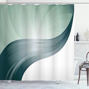 image:imageAmbesonne Modern Shower Curtain Abstract Space Harmony Rounds and Circle Lines with Leafy Orbits Boho Cloth Fabric Bathroom Decor Set with Hooks 69 W x 70 L Pale Mustard Dark BrownDark Teal
