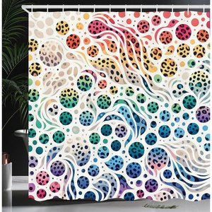 image:imageAmbesonne Pink Shower Curtain Blushy Fashion of Abstract Geometric Triangle Pattern with Stripes and Dots Cloth Fabric Bathroom Decor Set with Hooks 69 W x 70 L Blush White Dark GreyWhite Multicolor