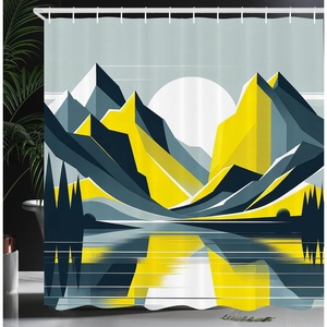 image:imageAmbesonne Pink Shower Curtain Blushy Fashion of Abstract Geometric Triangle Pattern with Stripes and Dots Cloth Fabric Bathroom Decor Set with Hooks 69 W x 70 L Blush White Dark GreyMustard Purpleblue White