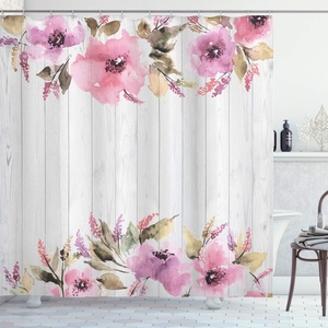 image:imageAmbesonne Western Shower Curtain Country Theme Hand Drawn Illustration of American Wild West Desert with Cowboys Cloth Fabric Bathroom Decor Set with Hooks 69 W x 75 L Umber CreamLilac Pink