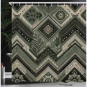 image:imageAmbesonne Western Shower Curtain Country Theme Hand Drawn Illustration of American Wild West Desert with Cowboys Cloth Fabric Bathroom Decor Set with Hooks 69 W x 75 L Umber CreamGrey Teal and Dimgray