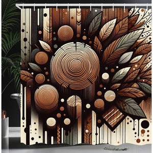 image:imageAmbesonne Western Shower Curtain Country Theme Hand Drawn Illustration of American Wild West Desert with Cowboys Cloth Fabric Bathroom Decor Set with Hooks 69 W x 75 L Umber CreamUmber Dimgray Beige
