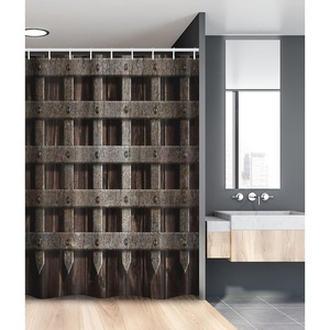image:imageAmbesonne Western Shower Curtain Country Theme Hand Drawn Illustration of American Wild West Desert with Cowboys Cloth Fabric Bathroom Decor Set with Hooks 69 W x 75 L Umber CreamGrey Brown