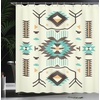 image:imageAmbesonne Southwestern Decor Shower Curtain Ethnic Motifs Illustration of a Zigzags Design Drawing Printed Art for Bath Cloth Fabric Home Bathroom Accent Set with Hooks 69 W x 70 L Soft YellowSoft Yellow