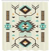 image:imageAmbesonne Southwestern Decor Shower Curtain Ethnic Motifs Illustration of a Zigzags Design Drawing Printed Art for Bath Cloth Fabric Home Bathroom Accent Set with Hooks 69 W x 70 L Soft YellowSoft Yellow
