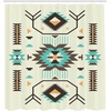 image:imageAmbesonne Southwestern Decor Shower Curtain Ethnic Motifs Illustration of a Zigzags Design Drawing Printed Art for Bath Cloth Fabric Home Bathroom Accent Set with Hooks 69 W x 70 L Soft YellowSoft Yellow