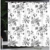 image:imageAmbesonne Southwestern Decor Shower Curtain Ethnic Motifs Illustration of a Zigzags Design Drawing Printed Art for Bath Cloth Fabric Home Bathroom Accent Set with Hooks 69 W x 70 L Soft YellowBlack and White