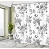 image:imageAmbesonne Southwestern Decor Shower Curtain Ethnic Motifs Illustration of a Zigzags Design Drawing Printed Art for Bath Cloth Fabric Home Bathroom Accent Set with Hooks 69 W x 70 L Soft YellowBlack and White