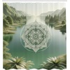image:imageAmbesonne Southwestern Shower Curtain Folkloric Concept Zigzag Ethnic Ornaments Cultural Inspirations Cloth Fabric Bathroom Decor Set with Hooks 69 W x 70 L Slate Blue Ruby Off WhiteSlate Brown Dusk Teal