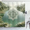 image:imageAmbesonne Southwestern Shower Curtain Folkloric Concept Zigzag Ethnic Ornaments Cultural Inspirations Cloth Fabric Bathroom Decor Set with Hooks 69 W x 70 L Slate Blue Ruby Off WhiteSlate Brown Dusk Teal