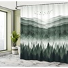image:imageAmbesonne Southwestern Shower Curtain Folkloric Concept Zigzag Ethnic Ornaments Cultural Inspirations Cloth Fabric Bathroom Decor Set with Hooks 69 W x 70 L Slate Blue Ruby Off WhiteEmerald Off White