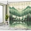 image:imageAmbesonne Southwestern Shower Curtain Folkloric Concept Zigzag Ethnic Ornaments Cultural Inspirations Cloth Fabric Bathroom Decor Set with Hooks 69 W x 70 L Slate Blue Ruby Off WhiteDusk Eggshell Teal