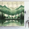 image:imageAmbesonne Southwestern Shower Curtain Folkloric Concept Zigzag Ethnic Ornaments Cultural Inspirations Cloth Fabric Bathroom Decor Set with Hooks 69 W x 70 L Slate Blue Ruby Off WhiteDusk Eggshell Teal