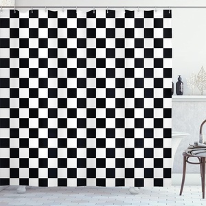 image:imageAmbesonne Southwestern Decor Shower Curtain Ethnic Motifs Illustration of a Zigzags Design Drawing Printed Art for Bath Cloth Fabric Home Bathroom Accent Set with Hooks 69 W x 70 L Soft YellowWhite and Black