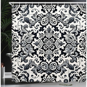 image:imageAmbesonne Southwestern Decor Shower Curtain Ethnic Motifs Illustration of a Zigzags Design Drawing Printed Art for Bath Cloth Fabric Home Bathroom Accent Set with Hooks 69 W x 70 L Soft YellowPurpleblue Dark Sea Green