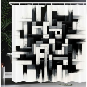 image:imageAmbesonne Southwestern Decor Shower Curtain Ethnic Motifs Illustration of a Zigzags Design Drawing Printed Art for Bath Cloth Fabric Home Bathroom Accent Set with Hooks 69 W x 70 L Soft YellowWhite Charcoal Grey