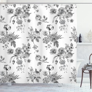 image:imageAmbesonne Southwestern Decor Shower Curtain Ethnic Motifs Illustration of a Zigzags Design Drawing Printed Art for Bath Cloth Fabric Home Bathroom Accent Set with Hooks 69 W x 70 L Soft YellowBlack and White