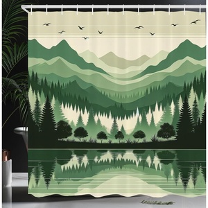 image:imageAmbesonne Southwestern Shower Curtain Folkloric Concept Zigzag Ethnic Ornaments Cultural Inspirations Cloth Fabric Bathroom Decor Set with Hooks 69 W x 70 L Slate Blue Ruby Off WhiteDusk Eggshell Teal