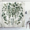 image:imageAmbesonne Monstera Shower Curtain Triangular Geometric Shapes with Leaves on a Cloudy and Dreamy Back Cloth Fabric Bathroom Decor Set with Hooks 69 W x 75 L Camel Grey and Fern GreenIvory and Laurel Green