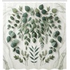 image:imageAmbesonne Monstera Shower Curtain Triangular Geometric Shapes with Leaves on a Cloudy and Dreamy Back Cloth Fabric Bathroom Decor Set with Hooks 69 W x 75 L Camel Grey and Fern GreenIvory and Laurel Green