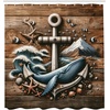 image:imageAmbesonne Monstera Shower Curtain Triangular Geometric Shapes with Leaves on a Cloudy and Dreamy Back Cloth Fabric Bathroom Decor Set with Hooks 69 W x 75 L Camel Grey and Fern GreenCocoa and Slate Blue