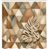 image:imageAmbesonne Monstera Shower Curtain Triangular Geometric Shapes with Leaves on a Cloudy and Dreamy Back Cloth Fabric Bathroom Decor Set with Hooks 69 W x 75 L Camel Grey and Fern GreenCocoa Sepia and Reseda Green