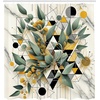 image:imageAmbesonne Monstera Shower Curtain Triangular Geometric Shapes with Leaves on a Cloudy and Dreamy Back Cloth Fabric Bathroom Decor Set with Hooks 69 W x 75 L Camel Grey and Fern GreenGreen Black Mustard