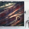 image:imageAmbesonne Outer Space Shower Curtain Planets Over Nebula Gas Cloud Space Galaxy Star Illustration Cloth Fabric Bathroom Decor Set with Hooks 69 W x 84 L Dried Rose Ivory