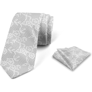 image:imageAmbesonne Mens Tie SetWhite Grey