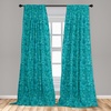 image:imageAmbesonne African Curtains Random Doodles Pattern Herringbone Indigenous Art Folk Features Window Treatments 2 Panel Set for Living Room Bedroom Pair of  28 x 63 Marigold MustardTurquoise Aqua