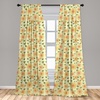 image:imageAmbesonne African Curtains Random Doodles Pattern Herringbone Indigenous Art Folk Features Window Treatments 2 Panel Set for Living Room Bedroom Pair of  28 x 63 Marigold MustardGreen Olive