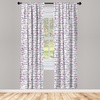 image:imageAmbesonne African Curtains Random Doodles Pattern Herringbone Indigenous Art Folk Features Window Treatments 2 Panel Set for Living Room Bedroom Pair of  28 x 63 Marigold MustardPurple Green