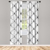 image:imageAmbesonne African Curtains Random Doodles Pattern Herringbone Indigenous Art Folk Features Window Treatments 2 Panel Set for Living Room Bedroom Pair of  28 x 63 Marigold MustardWhite and Black