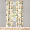 image:imageAmbesonne African Curtains Random Doodles Pattern Herringbone Indigenous Art Folk Features Window Treatments 2 Panel Set for Living Room Bedroom Pair of  28 x 63 Marigold MustardPale Mustard Salmon Teal