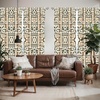 image:imageAmbesonne African Curtains Random Doodles Pattern Herringbone Indigenous Art Folk Features Window Treatments 2 Panel Set for Living Room Bedroom Pair of  28 x 63 Marigold MustardIvory Reseda Green Khaki