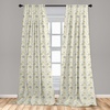 image:imageAmbesonne African Curtains Random Doodles Pattern Herringbone Indigenous Art Folk Features Window Treatments 2 Panel Set for Living Room Bedroom Pair of  28 x 63 Marigold MustardPastel Green