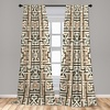 image:imageAmbesonne African Curtains Random Doodles Pattern Herringbone Indigenous Art Folk Features Window Treatments 2 Panel Set for Living Room Bedroom Pair of  28 x 63 Marigold MustardIvory Reseda Green Khaki
