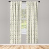 image:imageAmbesonne African Curtains Random Doodles Pattern Herringbone Indigenous Art Folk Features Window Treatments 2 Panel Set for Living Room Bedroom Pair of  28 x 63 Marigold MustardPastel Green
