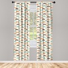 image:imageAmbesonne African Curtains Random Doodles Pattern Herringbone Indigenous Art Folk Features Window Treatments 2 Panel Set for Living Room Bedroom Pair of  28 x 63 Marigold MustardBrown Orange