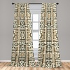 image:imageAmbesonne African Curtains Random Doodles Pattern Herringbone Indigenous Art Folk Features Window Treatments 2 Panel Set for Living Room Bedroom Pair of  28 x 63 Marigold MustardIvory Reseda Green Khaki