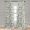 image:imageAmbesonne African Curtains Random Doodles Pattern Herringbone Indigenous Art Folk Features Window Treatments 2 Panel Set for Living Room Bedroom Pair of  28 x 63 Marigold MustardEggshell Seafoam