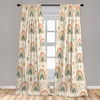 image:imageAmbesonne African Curtains Random Doodles Pattern Herringbone Indigenous Art Folk Features Window Treatments 2 Panel Set for Living Room Bedroom Pair of  28 x 63 Marigold MustardPale Mustard Salmon Teal
