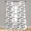 image:imageAmbesonne African Curtains Random Doodles Pattern Herringbone Indigenous Art Folk Features Window Treatments 2 Panel Set for Living Room Bedroom Pair of  28 x 63 Marigold MustardGreen Grey