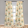 image:imageAmbesonne African Curtains Random Doodles Pattern Herringbone Indigenous Art Folk Features Window Treatments 2 Panel Set for Living Room Bedroom Pair of  28 x 63 Marigold MustardPale Mustard Salmon Teal